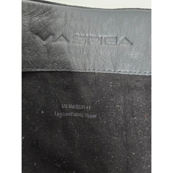 Via Spiga Black Suede Knee High Wedge Riding Boots - Picture 13 of 16